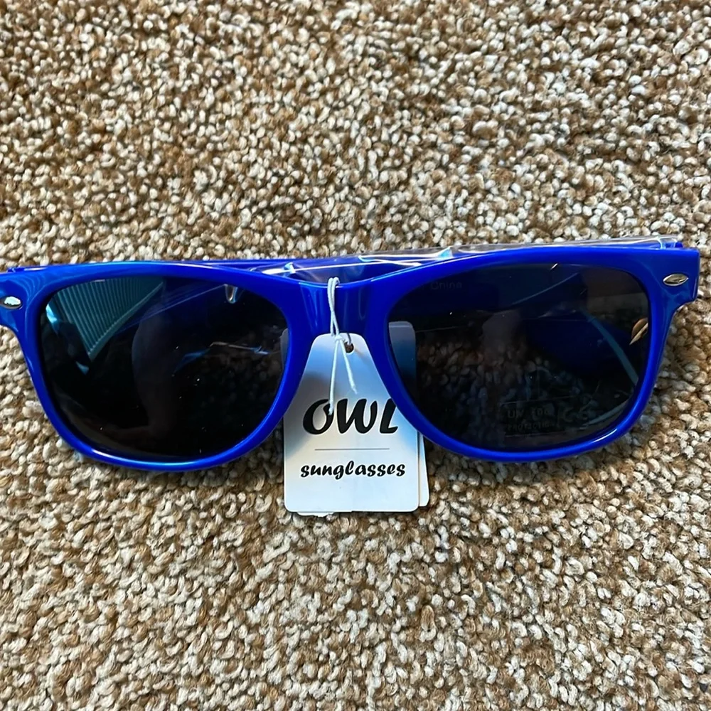 Owl blue Classic 80’s Dark Lens Sunglasses